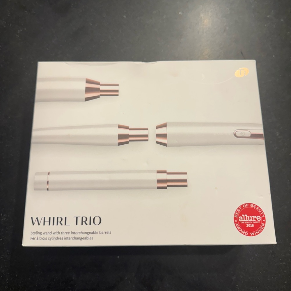 T3 Whirl Trio Styling Wand - White and Rose Gold
